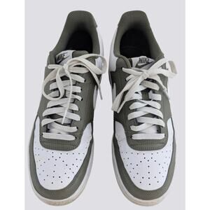 NIKE Mens Court Vision Low Retro Inspired White | Olive Sneakers SZ 9 HM9862-201